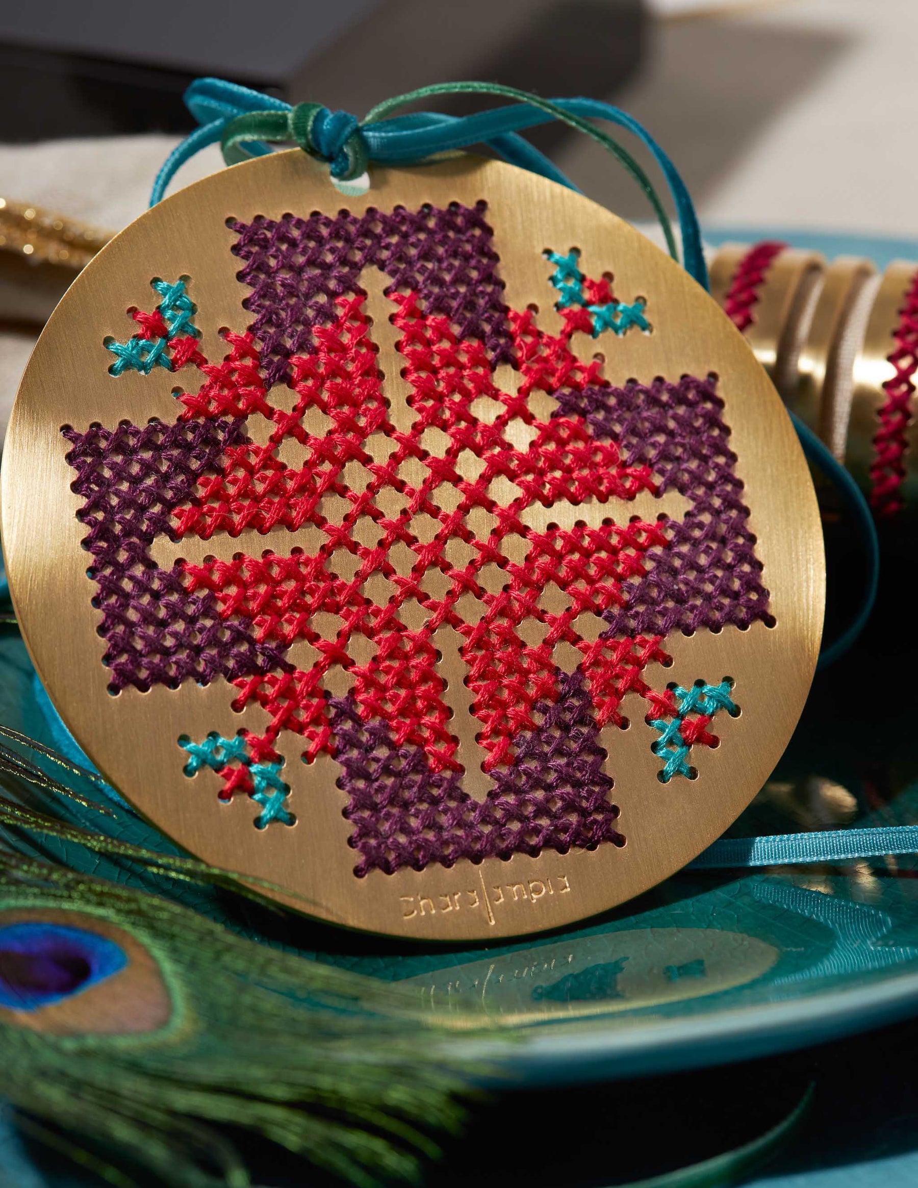 Anthos Coffee Table Gold Charm CHARALAMPIA