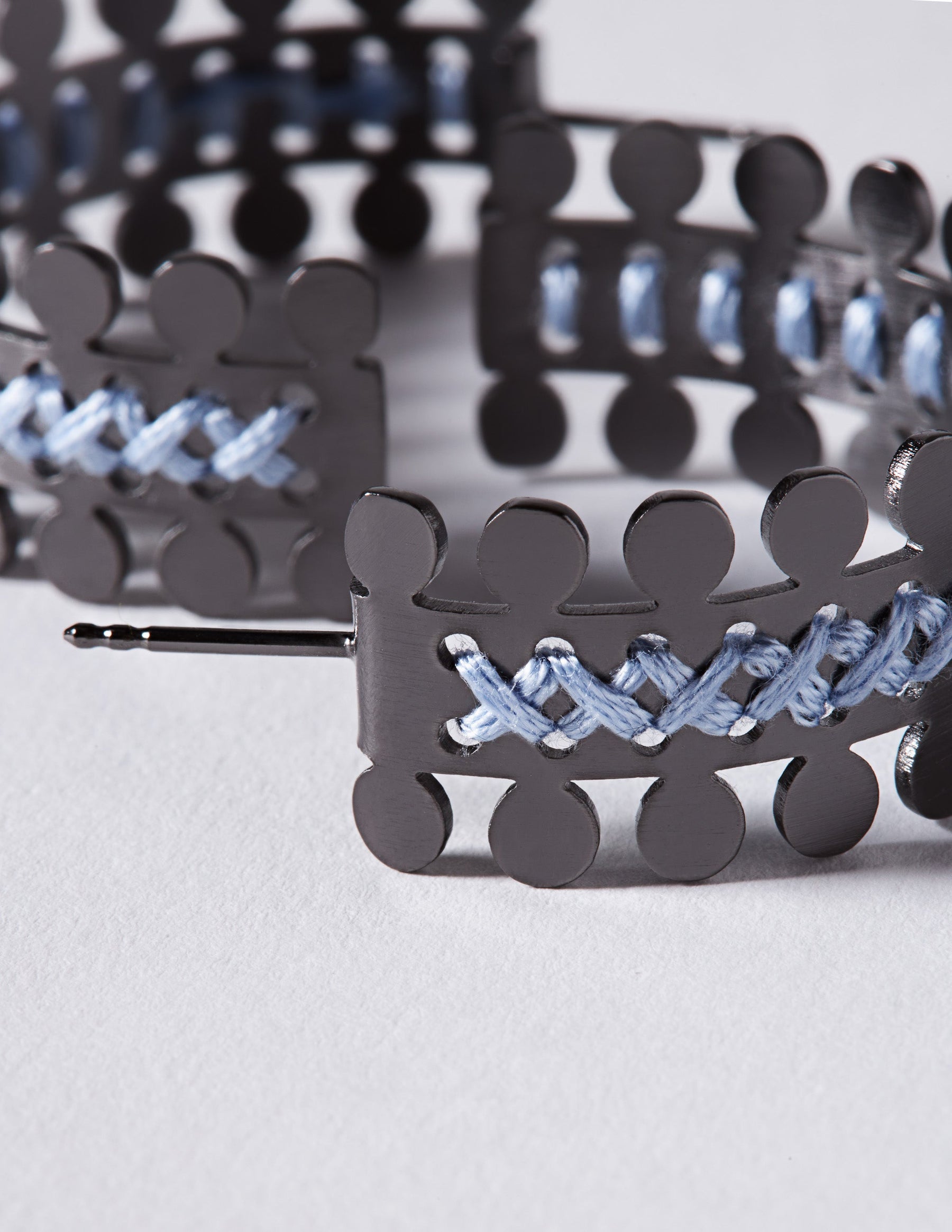 Antiope Black Hoop Earrings CHARALAMPIA