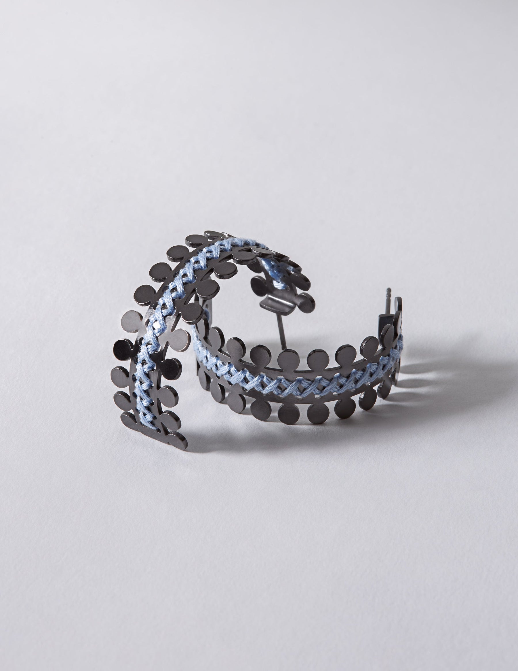 Antiope Black Hoop Earrings CHARALAMPIA