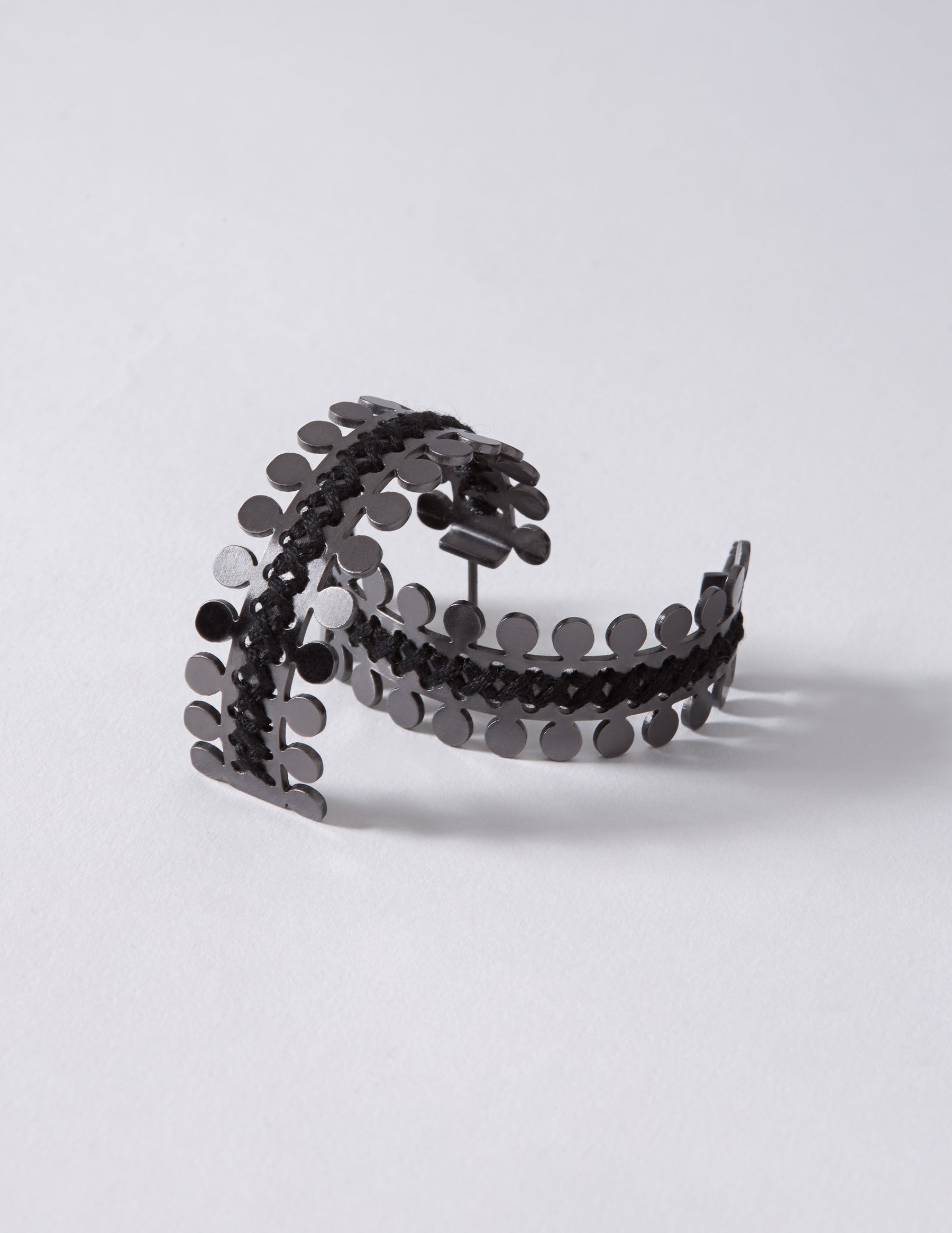 Antiope Black Hoop Earrings CHARALAMPIA