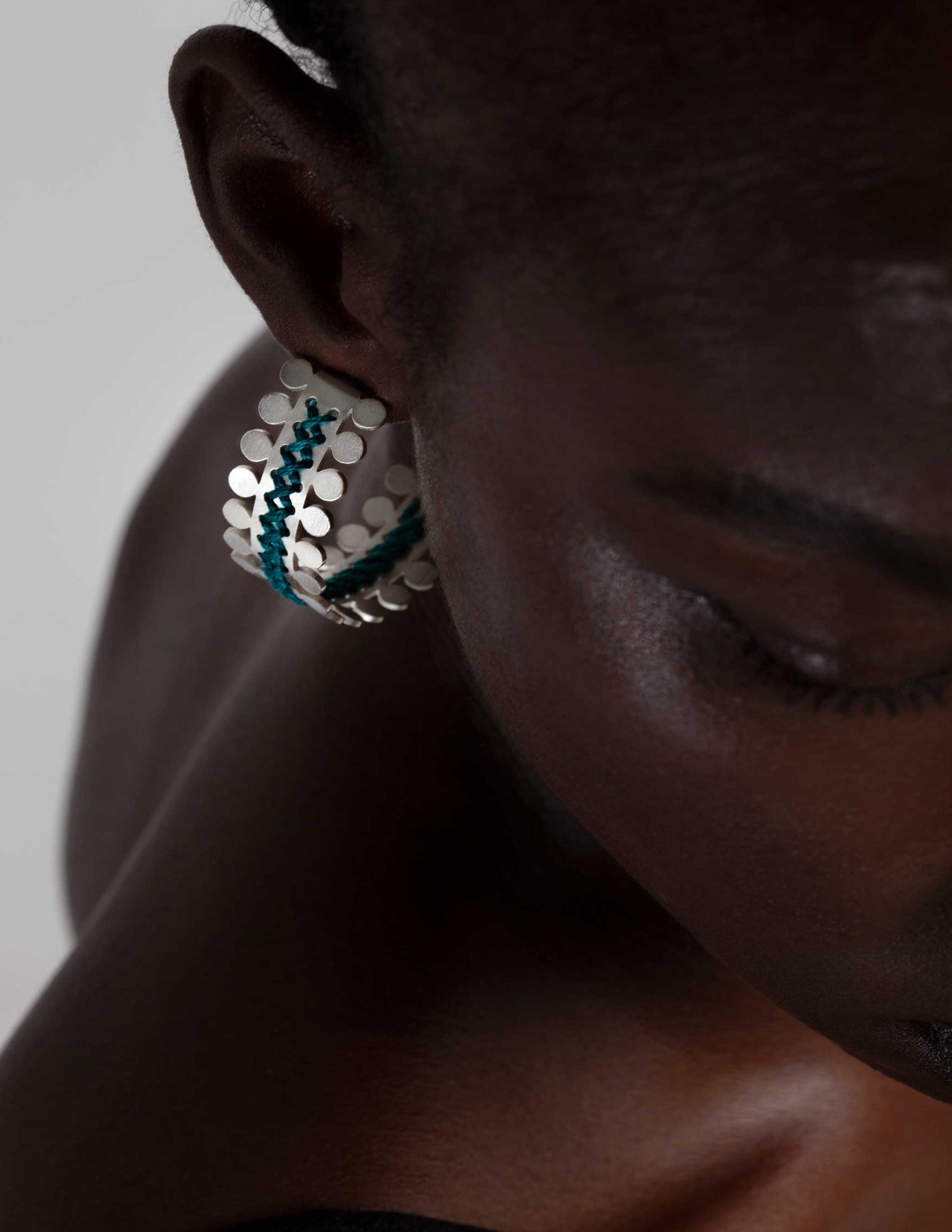 Antiope Silver Hoop Earrings CHARALAMPIA