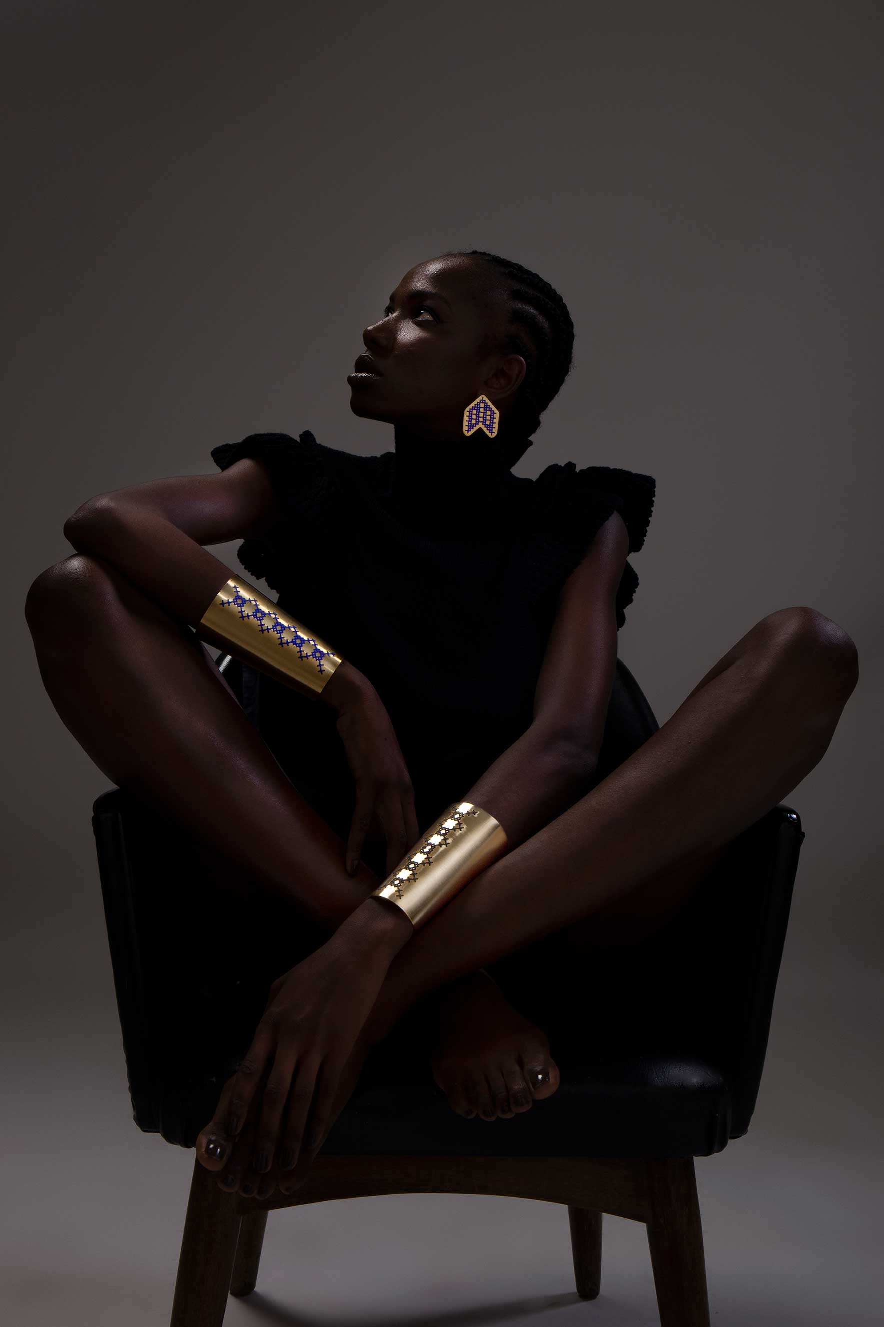 Apladia Sleeve Gold Cuff CHARALAMPIA