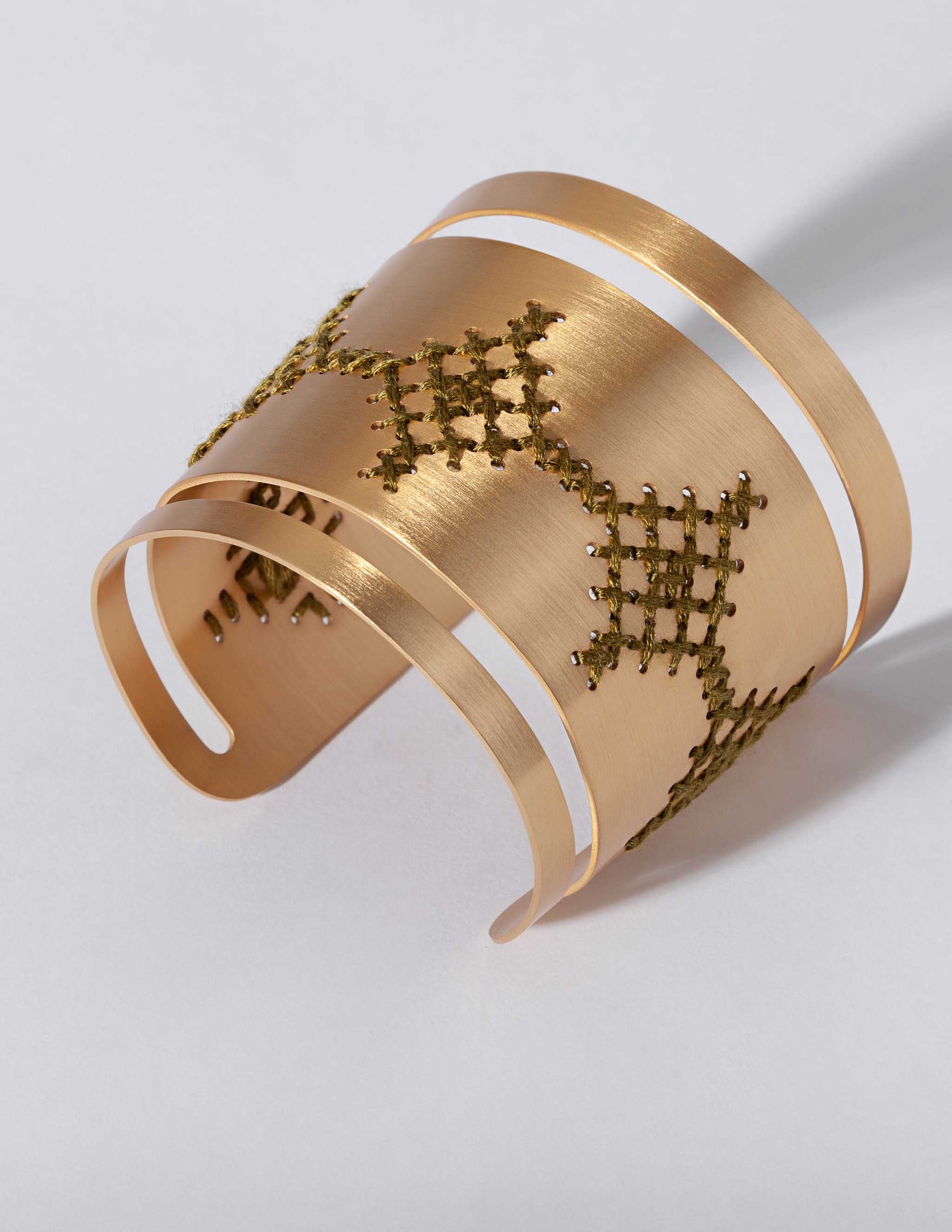 Cross Chain Gold Cuff - CHARALAMPIA