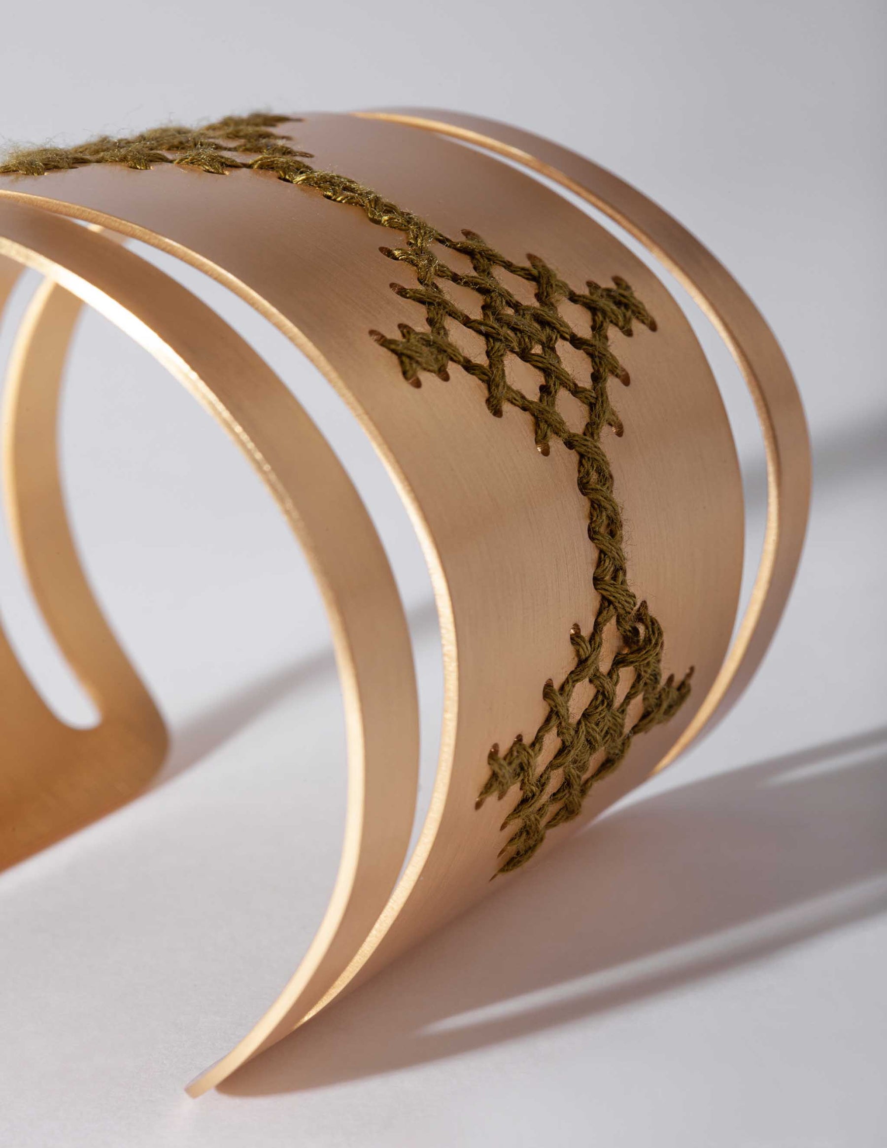 Cross Chain Gold Cuff - CHARALAMPIA