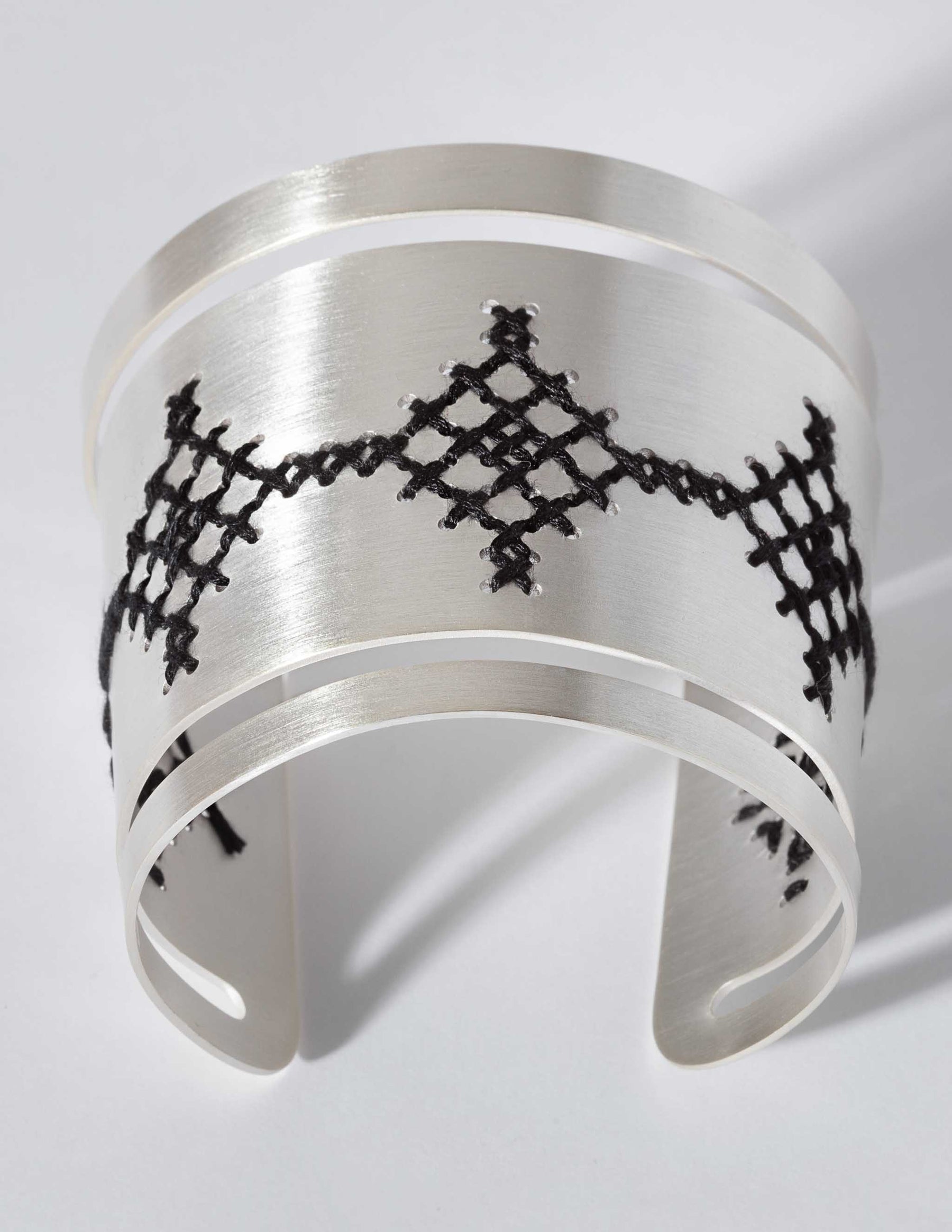Cross Chain Silver Cuff - CHARALAMPIA