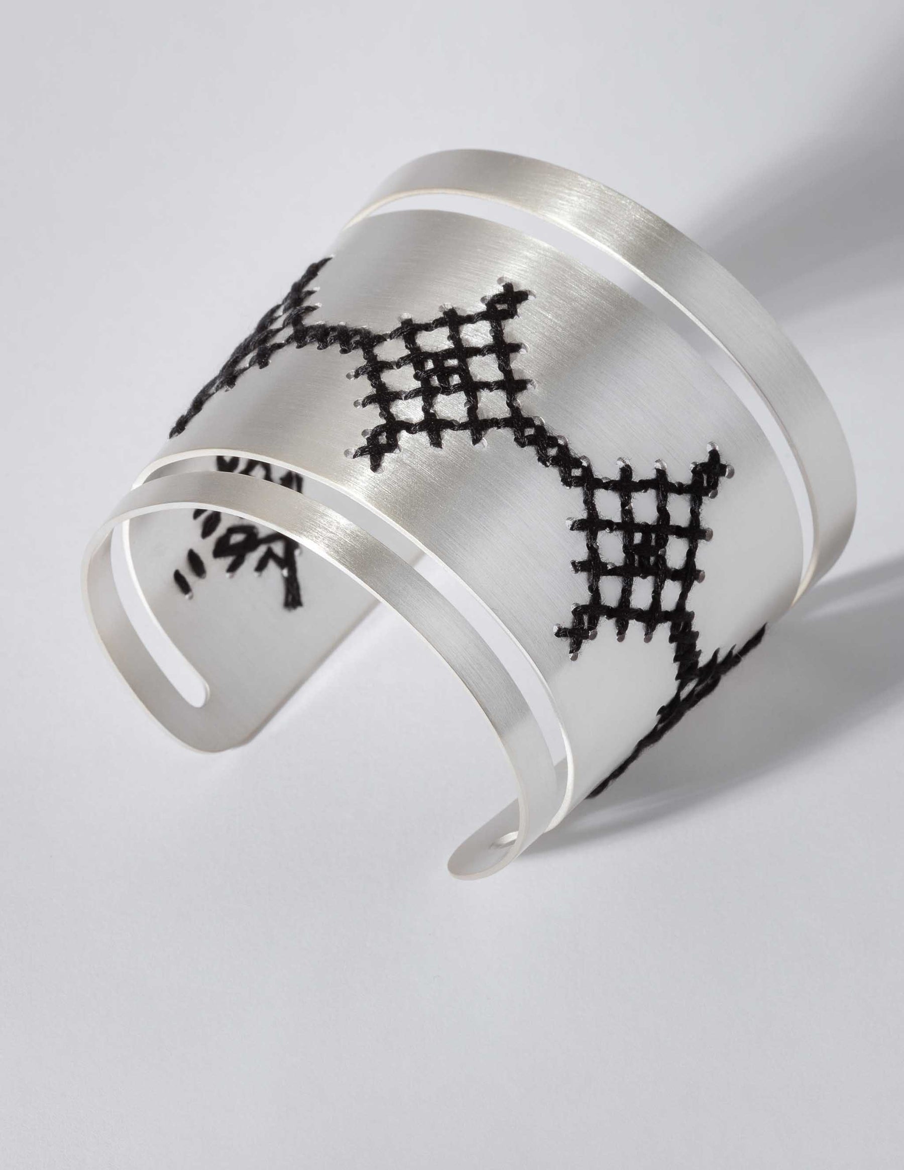 Cross Chain Silver Cuff - CHARALAMPIA