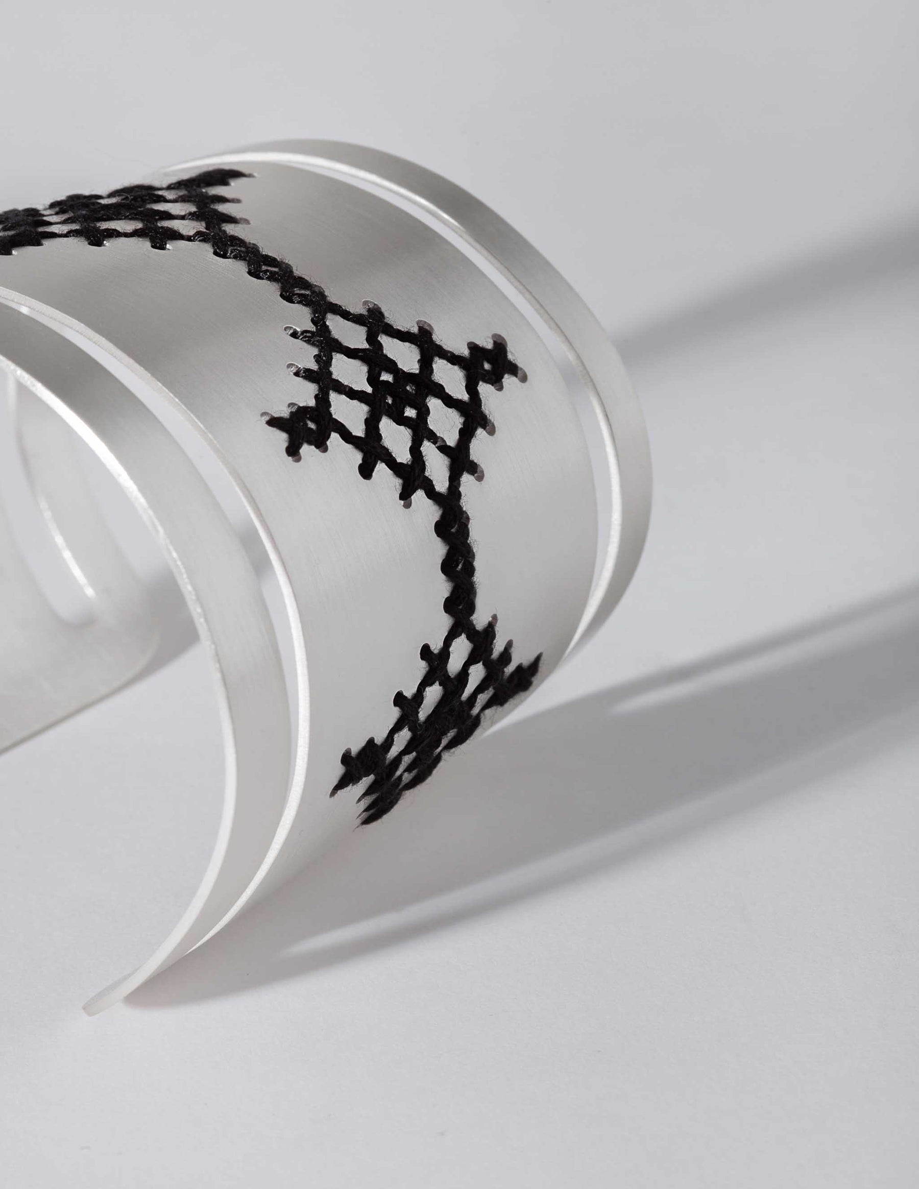 Cross Chain Silver Cuff - CHARALAMPIA