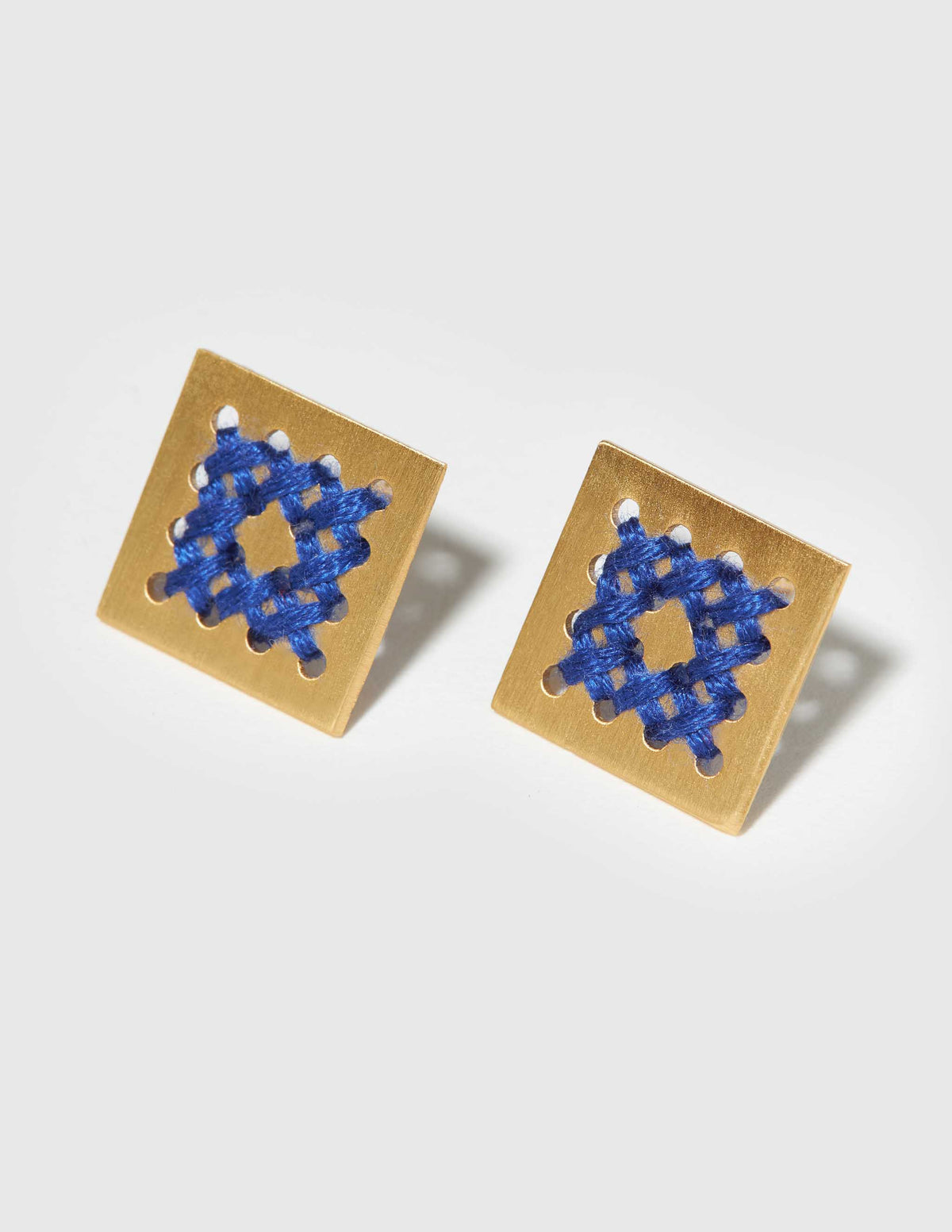 Fry Gold Stud Earrings - CHARALAMPIA
