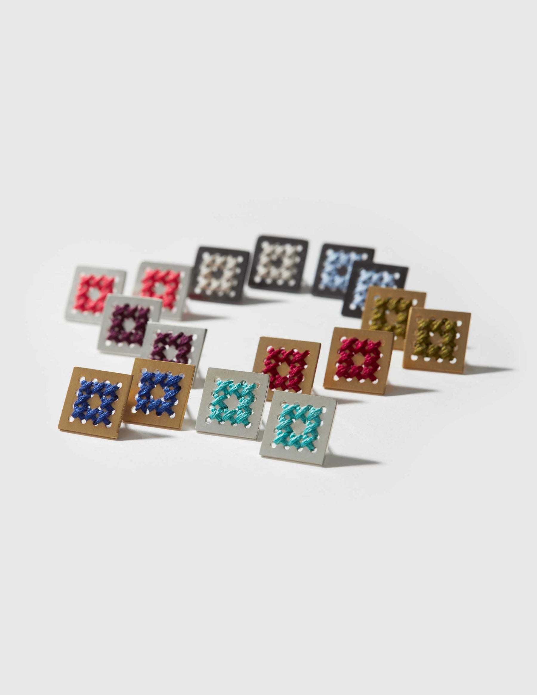 Fry Black Stud Earrings - CHARALAMPIA