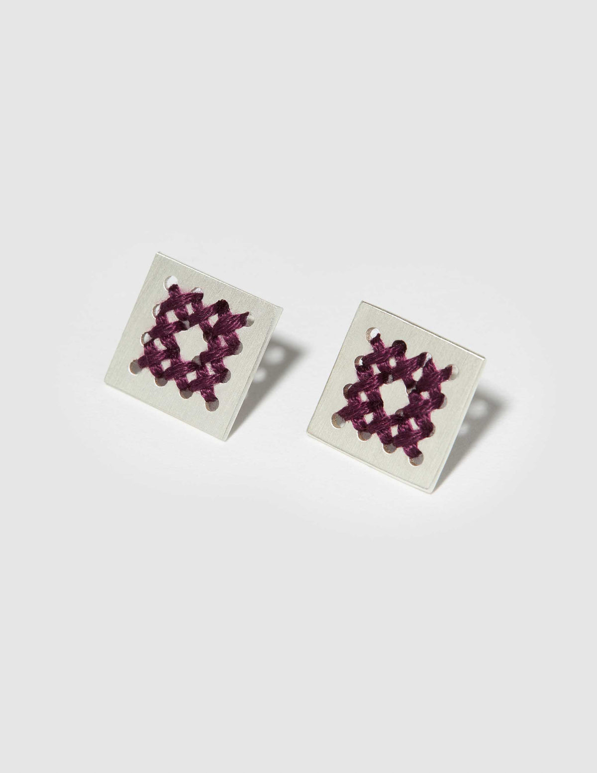 Fry Silver Stud Earrings - CHARALAMPIA