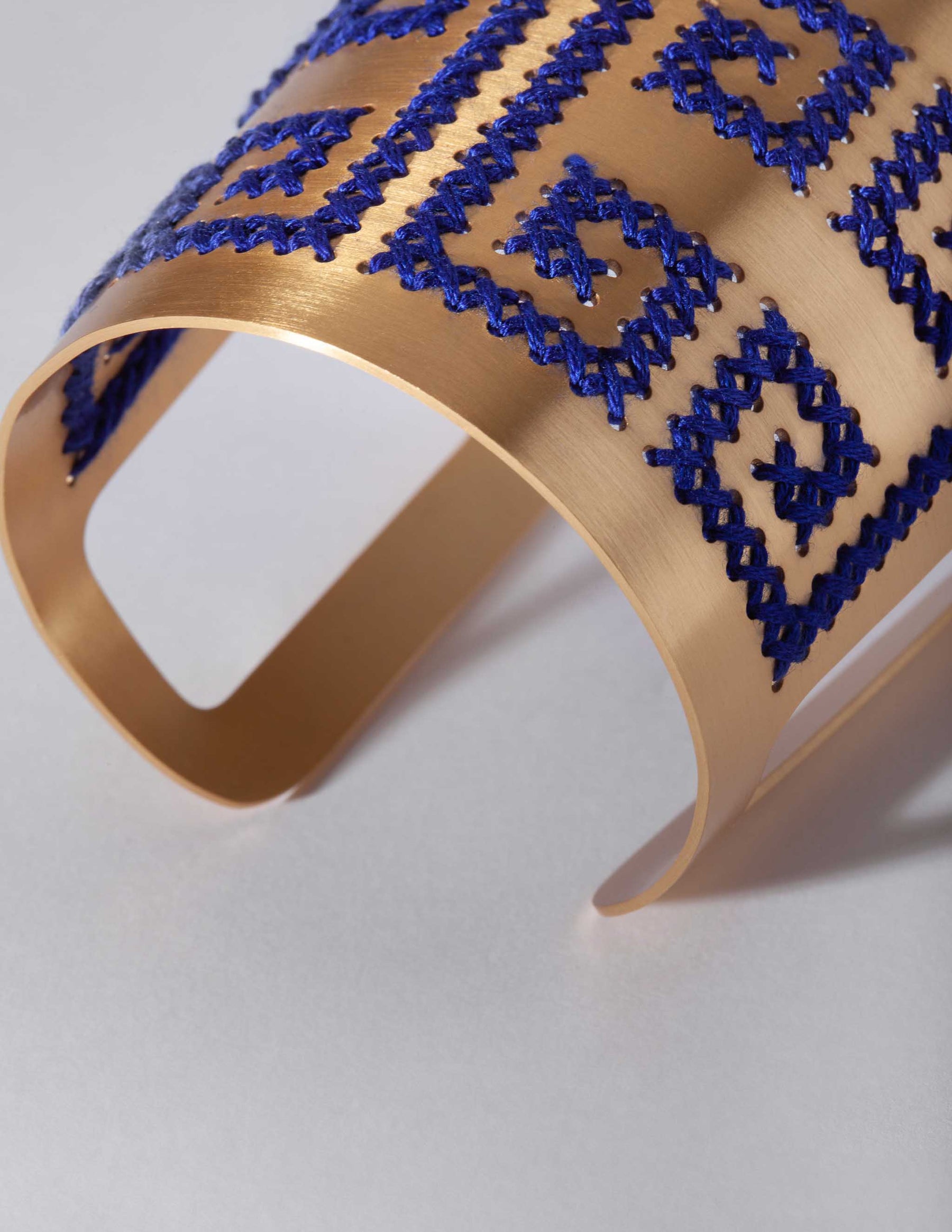 Greek Key Gold Cuff - CHARALAMPIA