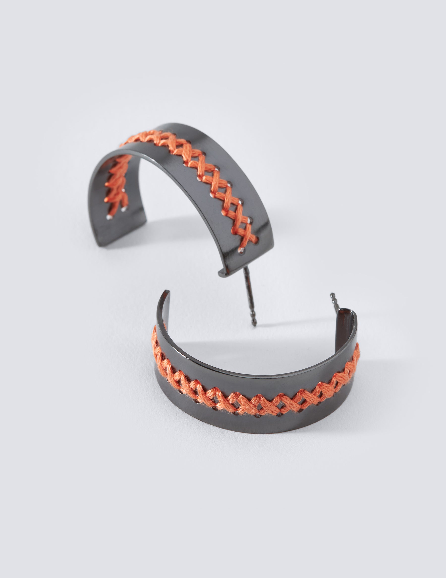 Hera Black Hoop Earrings - CHARALAMPIA