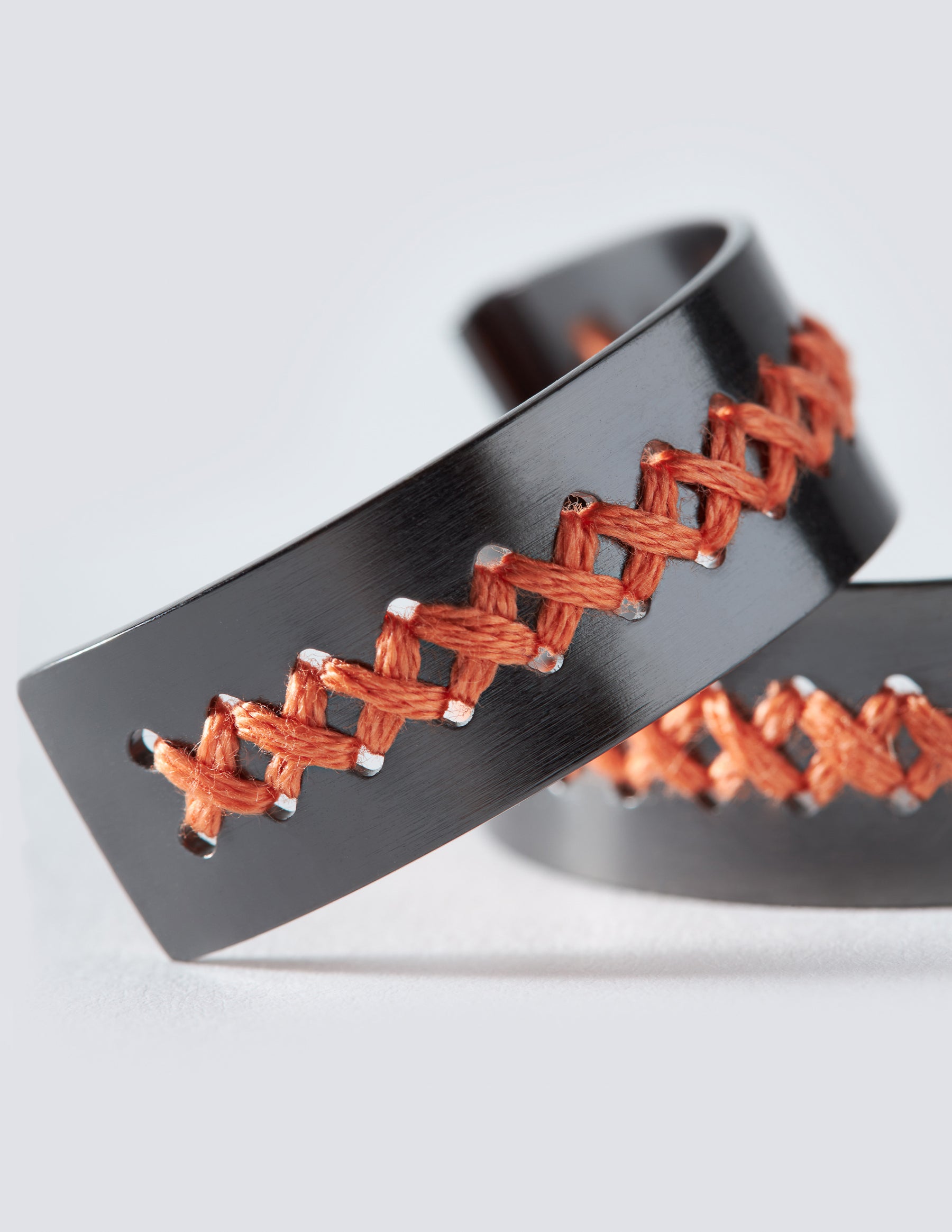 Hera Black Hoop Earrings - CHARALAMPIA