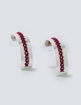Hera Silver Hoop Earrings - CHARALAMPIA