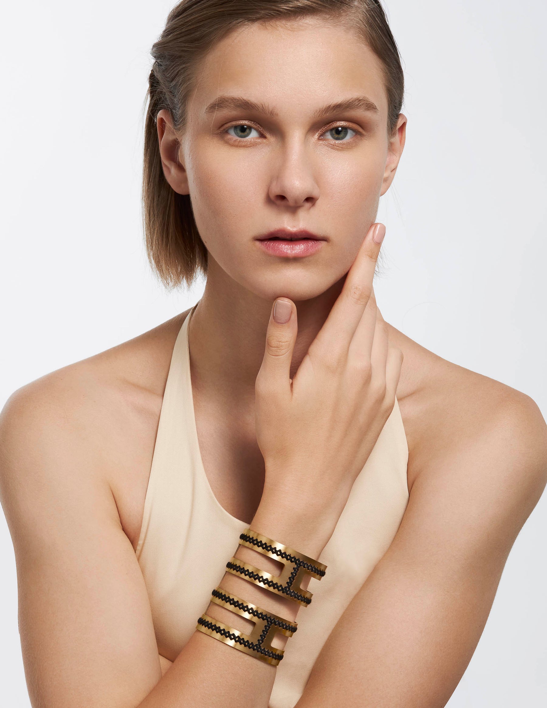 Labyrinth Gold Cuff - CHARALAMPIA