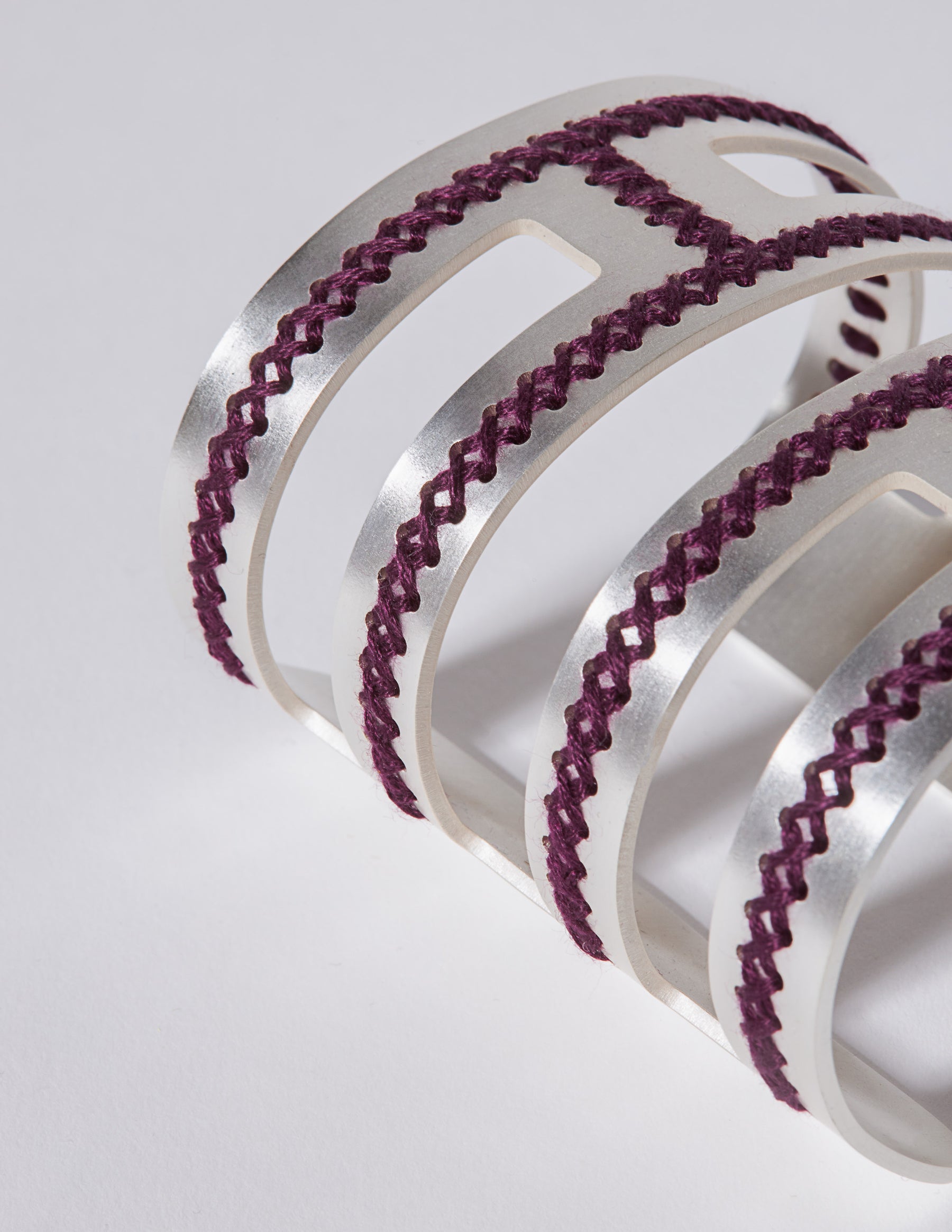 Labyrinth Silver Cuff - CHARALAMPIA