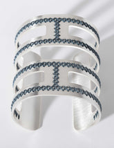 Labyrinth Silver Cuff - CHARALAMPIA