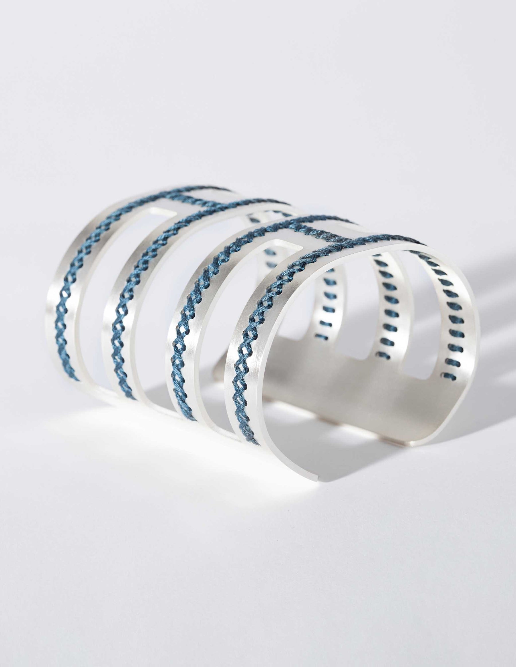 Labyrinth Silver Cuff - CHARALAMPIA