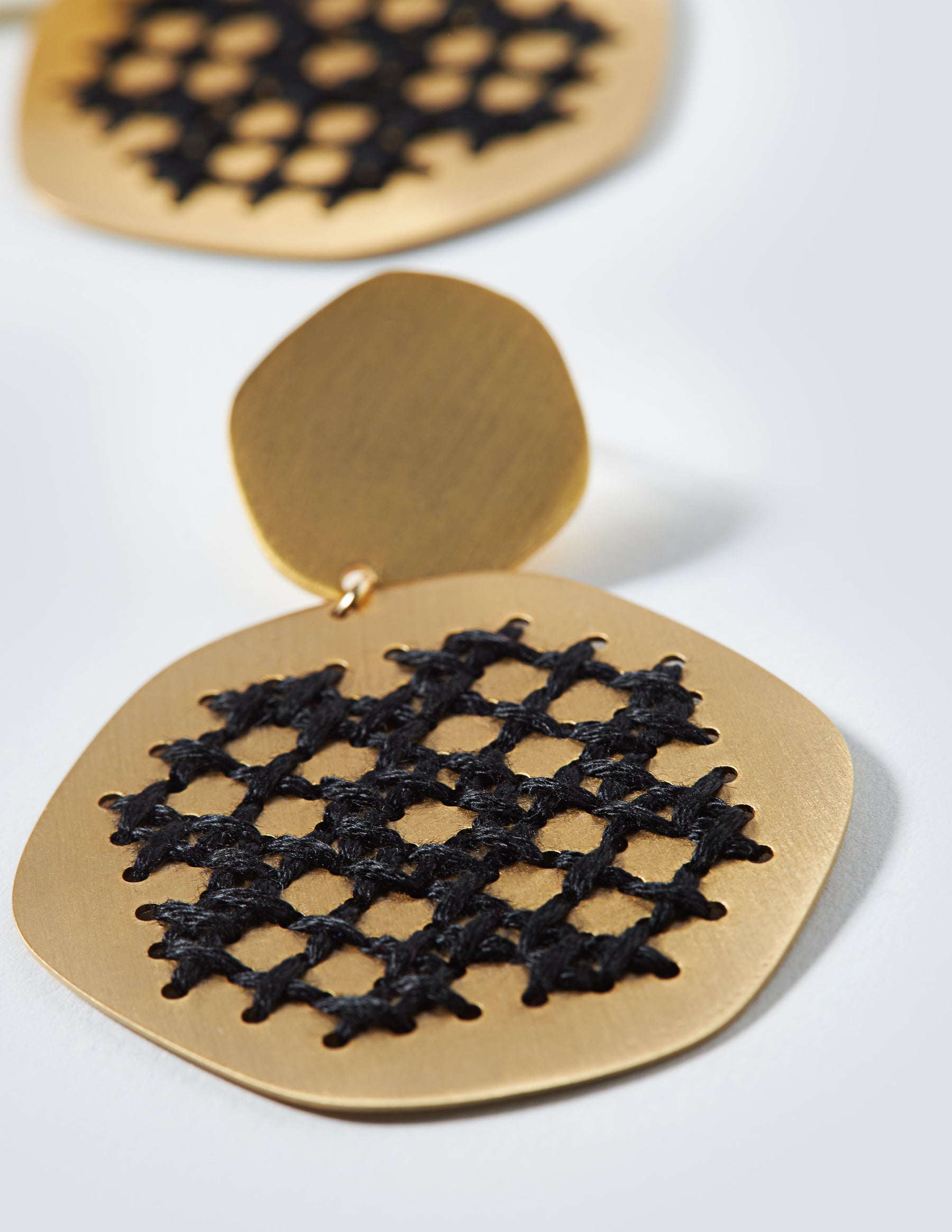 Lace Gold Earrings - CHARALAMPIA