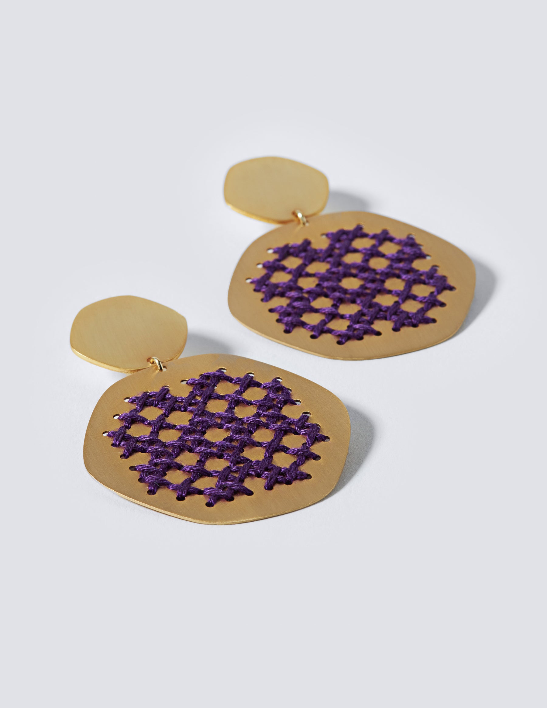 Lace Gold Earrings - CHARALAMPIA