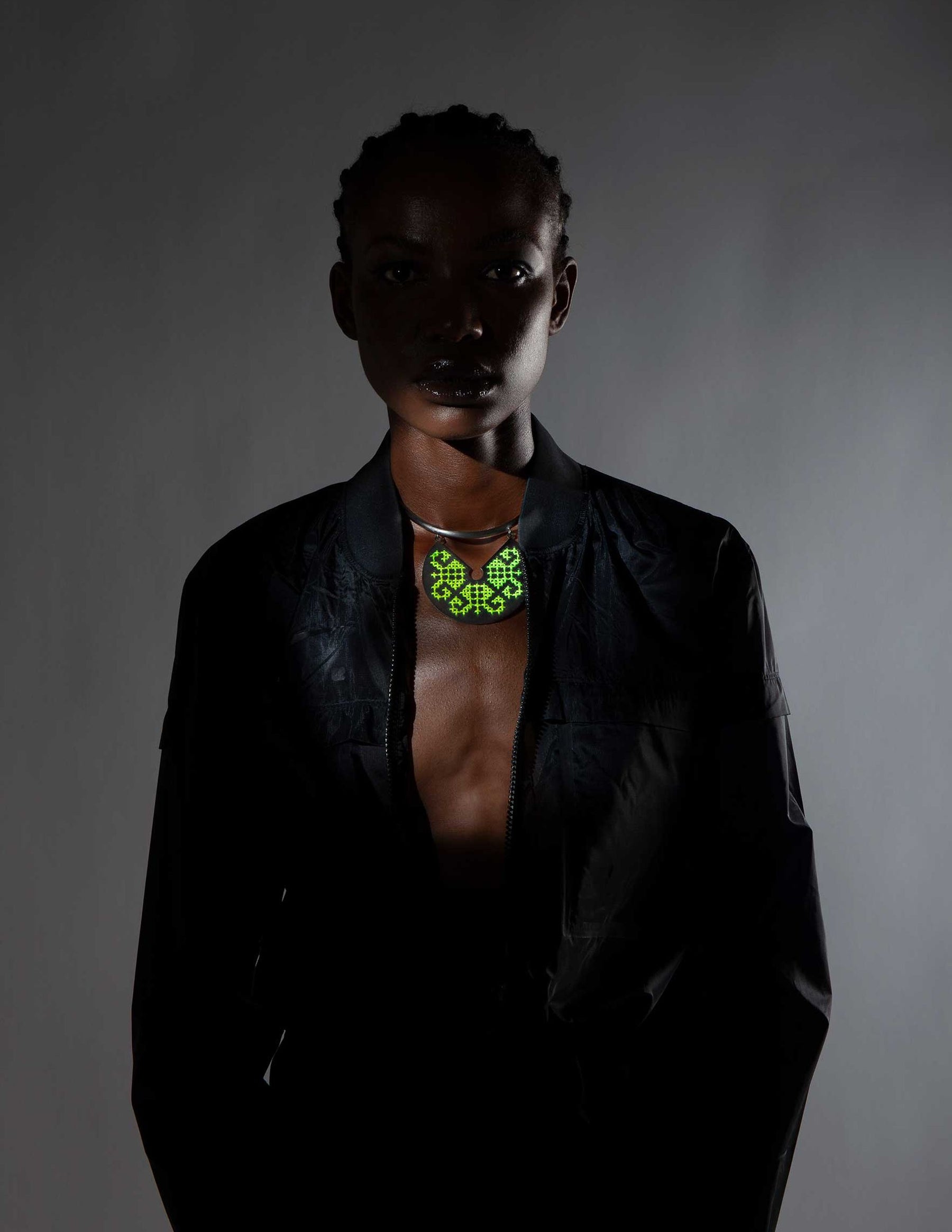 Snake Goddess Black Necklace - CHARALAMPIA