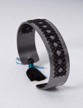 Rattan Black Bracelet - CHARALAMPIA