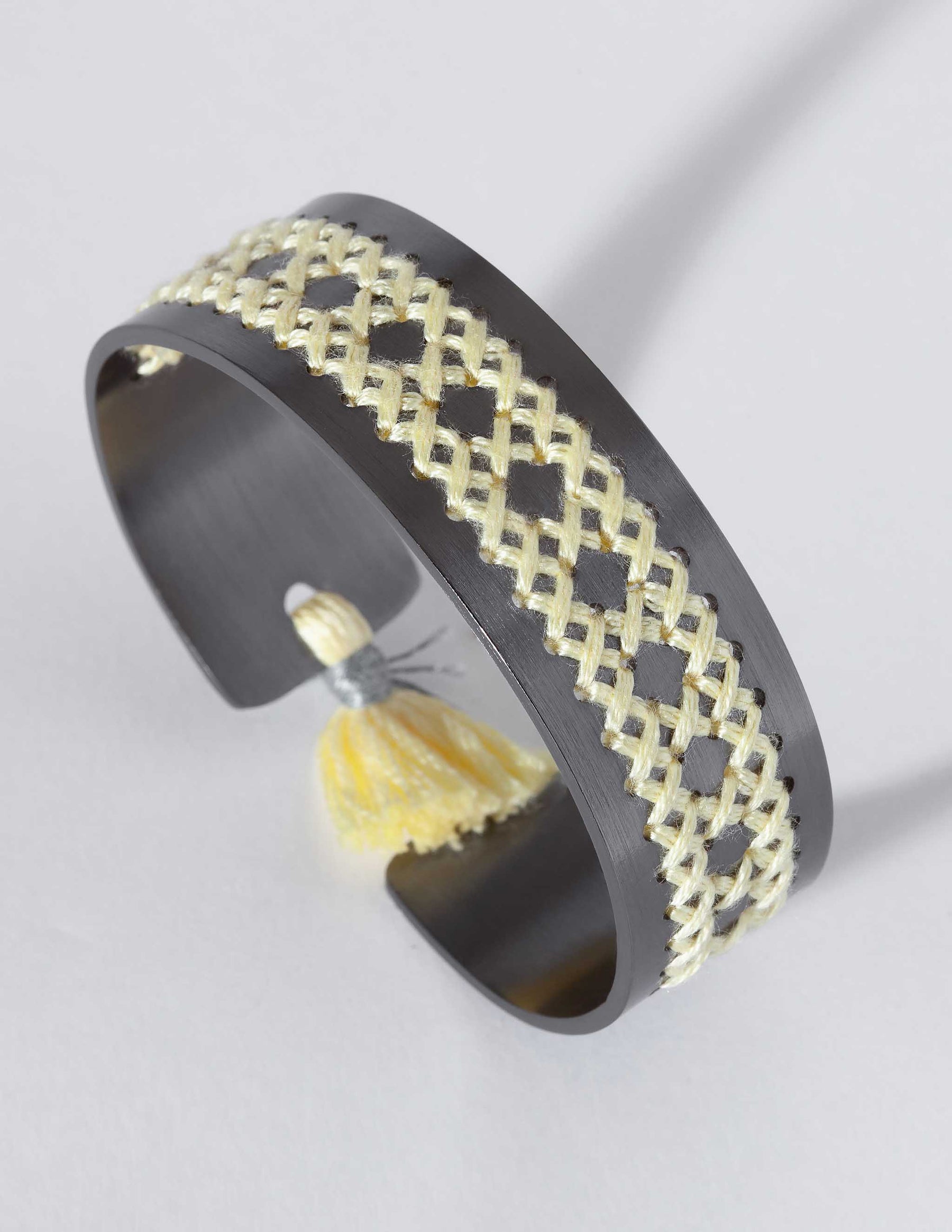 Rattan Black Bracelet - CHARALAMPIA