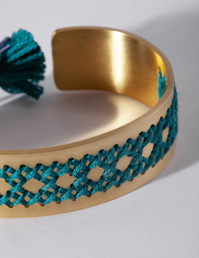 Rattan Gold Bracelet - CHARALAMPIA
