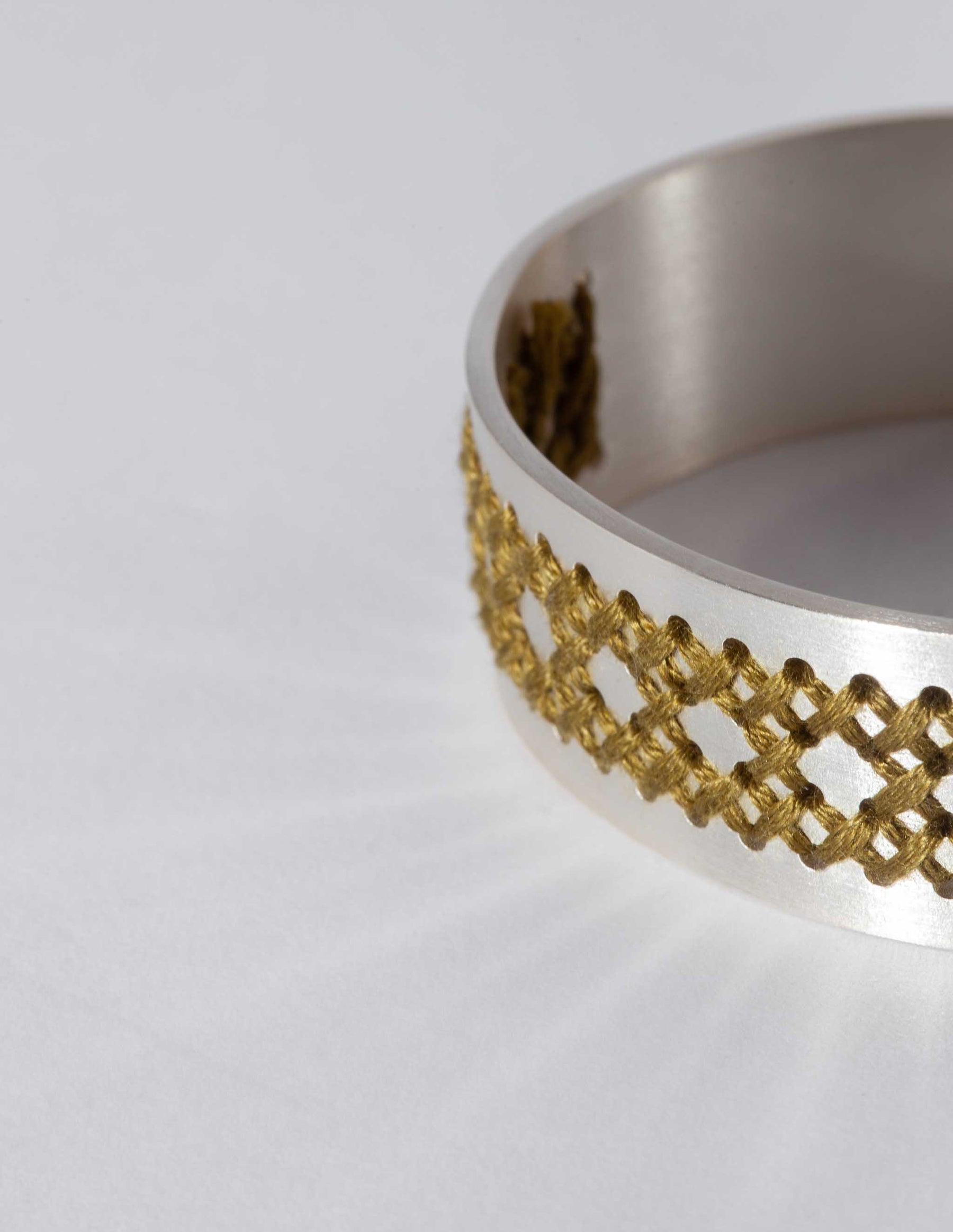 Rattan Silver Bracelet - CHARALAMPIA