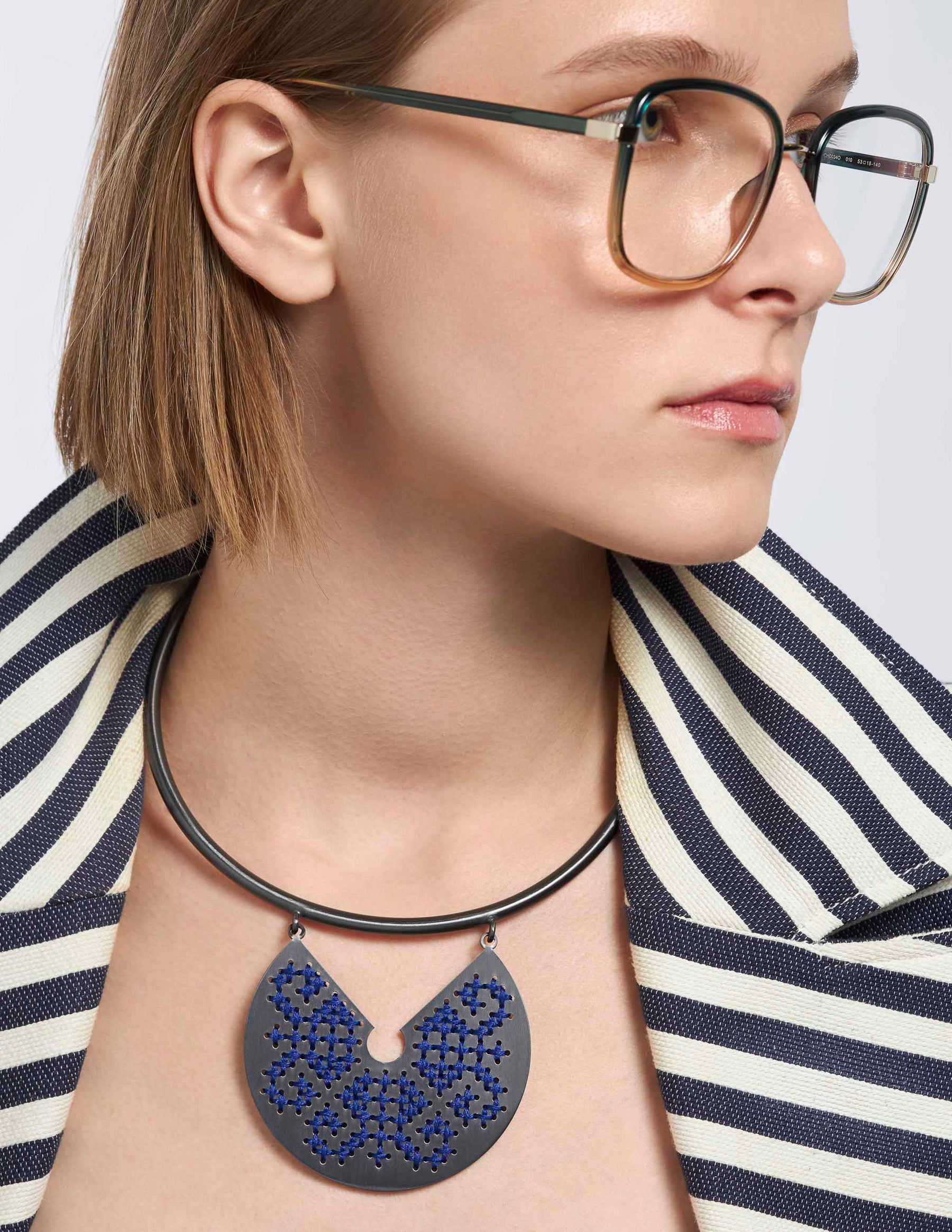 Snake Goddess Black Necklace - CHARALAMPIA