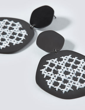 Lace Black Earrings - CHARALAMPIA