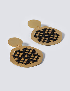Lace Gold Earrings - CHARALAMPIA