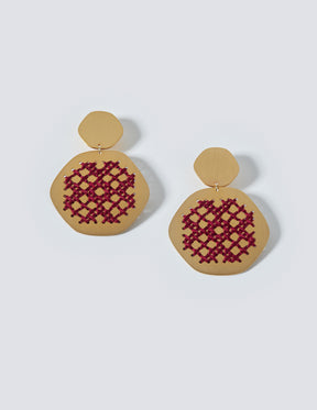 Lace Gold Earrings - CHARALAMPIA