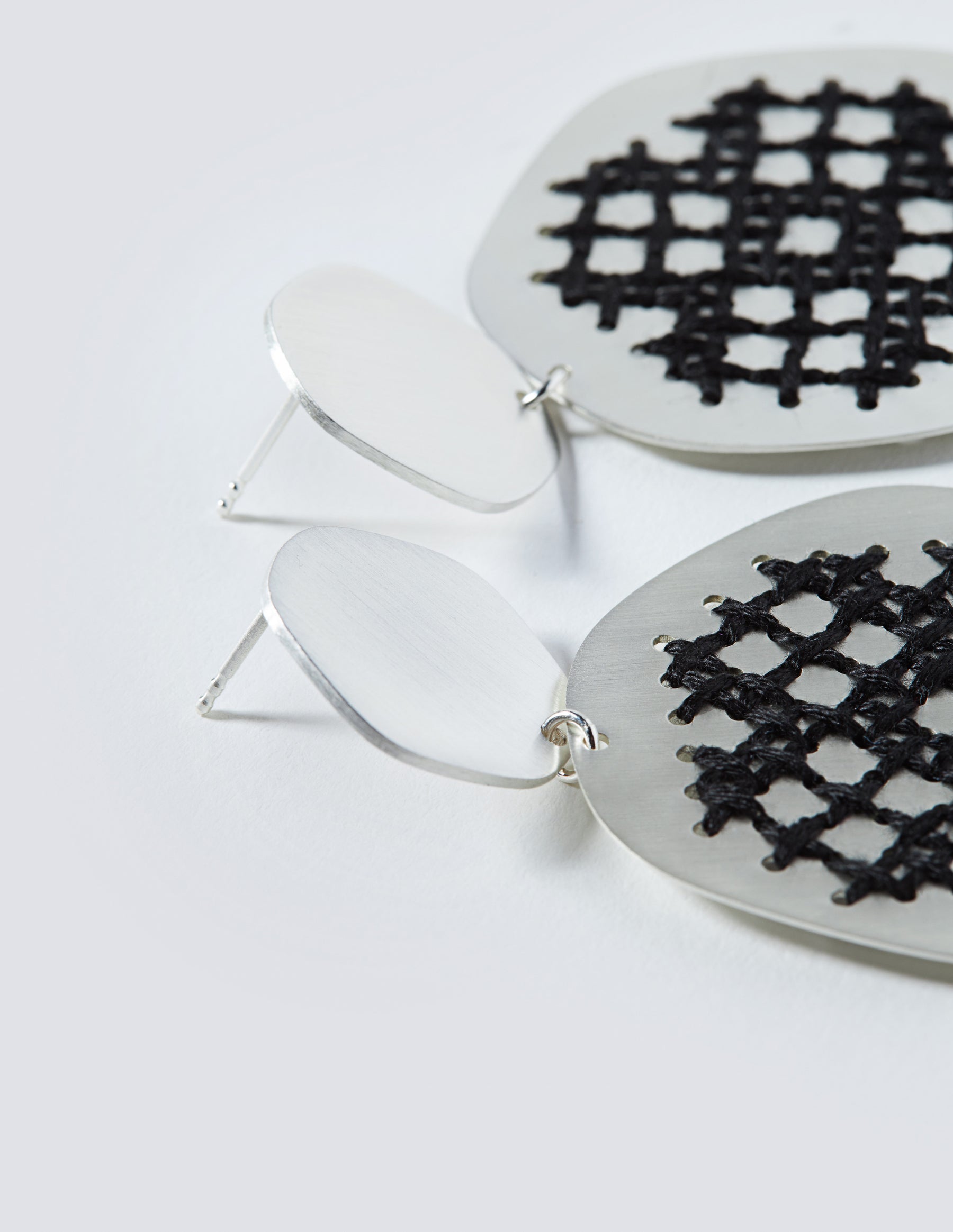 Lace Silver Earrings - CHARALAMPIA